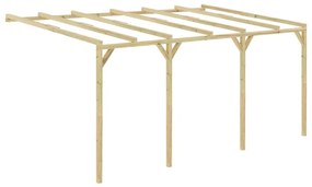 vidaXL Pérgola de alpendre 5x3x2,1 m madeira