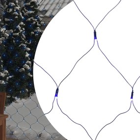 vidaXL Rede luzes de natal 3x2 m 204 luzes LED int/ext azul-claro