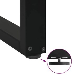 Pés para mesa de centro em formato de U, 2 peças, preto, 60x (42-43) c