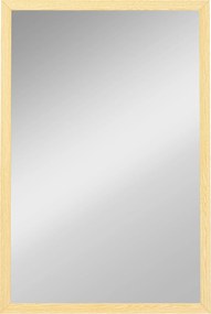 HOMCOM Espelho de parede retangular 60 x 40 cm, moldura em madeira natural, ideal para banheiro, sala ou quarto | Aosom Portugal