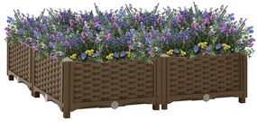 vidaXL Canteiro elevado 80x80x23 cm polipropileno