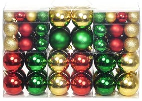 Bolas de natal 100 pcs vermelho/dourado/verde