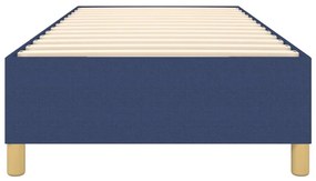 Estrutura de cama sem colchão 90x200 cm tecido azul