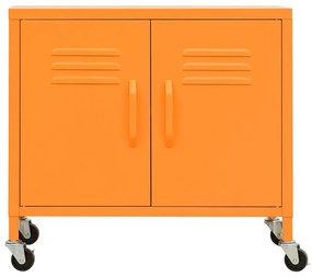 Armário de arrumação aço 60x35x56 cm laranja
