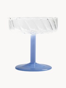 Taças de champanhe em vidro de borosilicato artesanal Twirl, 2 uni.