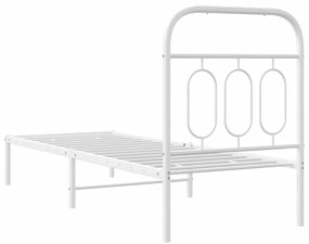 Estrutura de cama sem colchão com cabeceira 75x190 cm branco