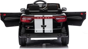 Carro elétrico para Crianças 2 a 5 anos, 12V Dodge Durango Rodas de espuma EVA, assento Couro ecológico e Comando Preto