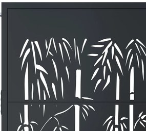 Portão de jardim 105x205 cm aço design bambu antracite