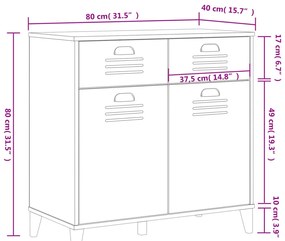 Aparador VIKEN 80x40x80 cm derivados de madeira branco