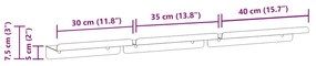 Prateleiras de parede 3 pcs aço inoxidável prateado