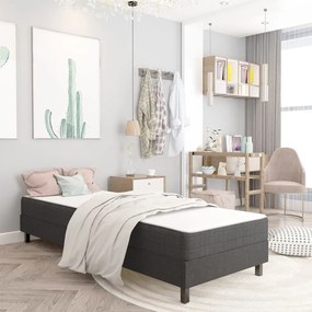 287452 vidaXL Cama boxspring 80x200 cm tecido cinzento