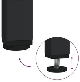 Mesa Console Preto Carvalhos 75x19,5x75 cm Madeira Prensada
