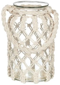 Lanterna de vidro branco 31 cm JALEBI Beliani