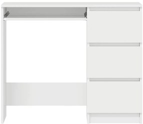 Secretária 90x45x76 cm derivados de madeira branco brilhante
