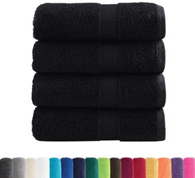Toalhas de mãos premium SOLUND 4 pcs 30x30 cm 600 g/m2 preto