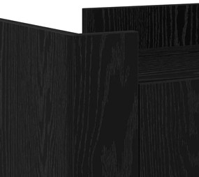 Aparador Carvalho Preto 45x35x75 cm Madeira engenheirada