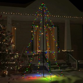 328590 vidaXL Árvore de Natal em cone 300 LEDs 120x220 cm interior e exterior