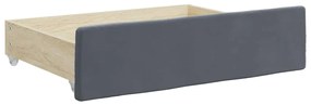 Gavetas de cama 2pcs derivados de madeira e veludo