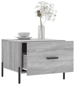 Mesas de centro 2 pcs 50x50x40 cm madeira proc. sonoma cinza