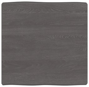 364003 vidaXL Tampo de mesa com bordas vivas carvalho tratado cinza-escuro