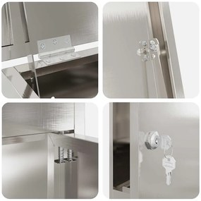 Caixa para entrega de pacotes Preto 44,5 x 29 x 110,5 cm