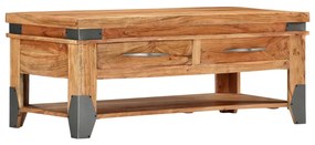 vidaXL Mesa de centro 110x52x45 cm madeira de acácia maciça
