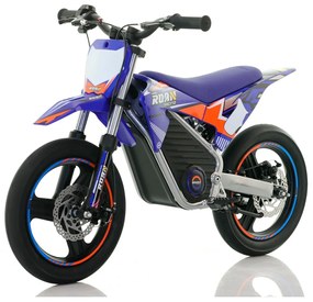 Mini moto elétrica para crianças Minicross 350W Roan MX E350 14/14" Supermotard Azul