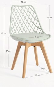 Pack 6 Cadeiras Mima - Hortelã