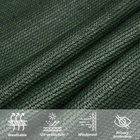 Para-sol estilo vela 160 g/m² 2x3,5 m PEAD verde-escuro