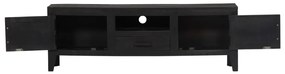 Móvel de TV 118x30x40 cm madeira de mangueira maciça preto