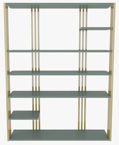 Estante Jenny – Verde/Dourado – 120x160x29,6 cm