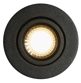 Foco embutido preto inclinável 6,5cm com LED IP54 Ultra Slim - Pupil Moderno