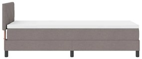 Cama Box Spring com Colchão Taupe 80x200 cm Tecido