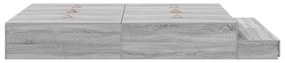 Estrutura de Cama Armazenamento Cinza Sonoma 140x190 cm