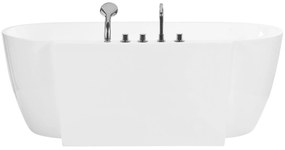 Banheira autónoma em acrílico branco 170 x 80 cm ROTSO Beliani