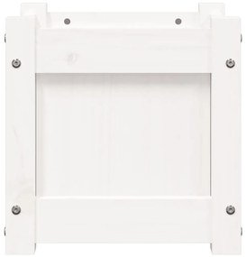 Vaso/floreira de jardim 31x31x31 cm pinho maciço branco