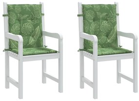 Almofadões cadeira de encosto baixo 2 pcs tecido padrão folhas