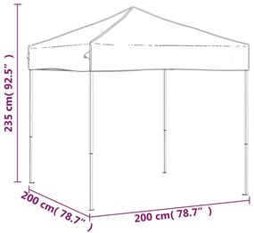 Tenda para festas dobrável 2x2 m creme