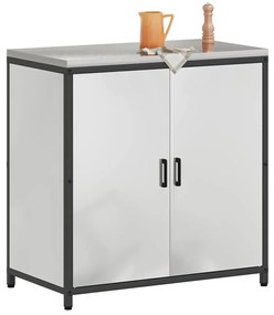 Armário de Armazenamento para Cozinha Prata 60 x 50 x 92 cm