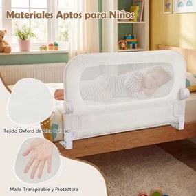 Barreira dobrável para camas infantis, altura ajustável com 80 x 30 x 60 cm, com capa removível em tecido Oxford, base em U, com correia e fivela, Bra