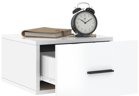 Mesas de cabeceira parede 2 pcs 35x35x20 cm branco brilhante