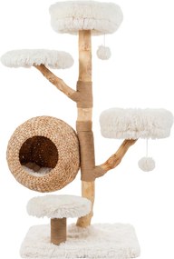 Árvore para Gatos, 59 x 59 x 134 cm, 5 Níveis com Casota, Branco