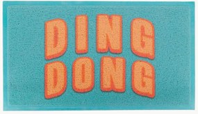 Tapete de entrada lavável Blue Ding Dong