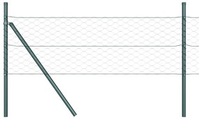 Cerca Hexagonal vidaXL Cinza 0,4x100 m Aço