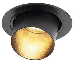 LED Foco embutido inteligente preto inclinável com Wi-Fi GU10 - Installa Moderno