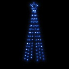 Árvore de Natal com espigão 108 luzes LED 180 cm azul