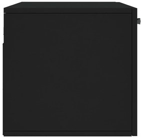 Armário de parede 80x36,5x35 cm derivados de madeira preto