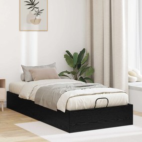 vidaXL Estrutura de Cama Ottoman Carvalho Preto 80,5 x 200 cm