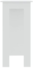 Mesa de bar com prateleiras derivados de madeira branco