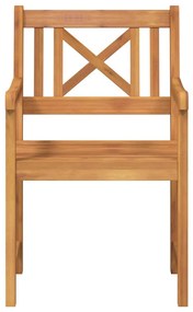 Cadeiras de Jardim vidaXL 8 pcs 56x55.5x90 cm Madeira Sólida de Acácia